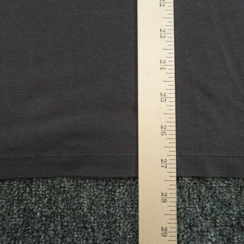 Faherty Shirt Mens Extra Large Washed Black Pique Polo Golf Lightweight Tencel - Picture 9 of 10